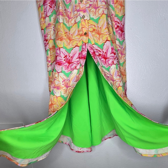 Emily Mccarthy The Georgia Dress In Azalea Multicolor Floral Women's Medium - Picture 12 of 16